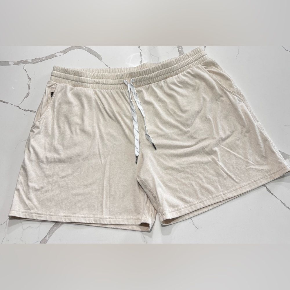 Pacific Trail Women’s Cream Jersey Athletic Loungewear Shorts Drawstring XXL